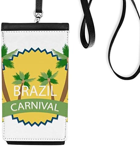 Празнувайте Бразилски Карнавал Телефон В Чантата Си Портфейл Окачен Мобилен Калъф Черен Джоба