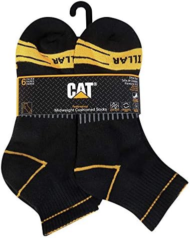 Мъжки чорапи Caterpillar с мека подплата в 6 опаковки, Черни, X-Large