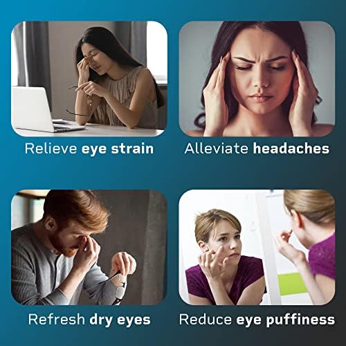 Масажор за очи LifePro– Масажор за очи с топъл при мигрена с компресия и музика Bluetooth – Наслаждавайте се на масаж на очите с топъл с помощта на електрически маска за оч?