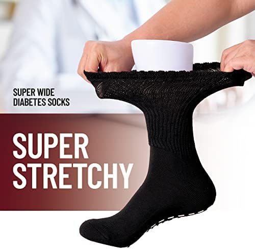 Сверхширокие чорапи за отекших краката - Подобрява кръвообращението, Меки и удобни мъжки чорапи, подходящи за хора с