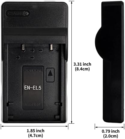 USB Зарядно EN-EL5 за Nikon Coolpix 3700, 4200, 5200, 5900, 7900, Камера P100, P3, P4, P500, P5000, P510, P5100, P520, P6000, P80, P90, S10 и други
