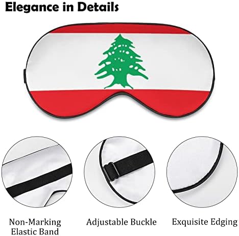 Знаме на Ливан Мека Маска За очи Ефективна Затеняющая Маска За Сън Удобна Превръзка на Очите с Еластична Регулируема Каишка