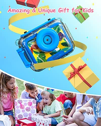 Водоустойчив Детска Помещение MOREXIMI, Подводен Дигитален Фотоапарат за Деца, Панти на Екрана, за да Селфи, Спортни Играчки за Открито, Коледни Подаръци за Рожден Ден 3