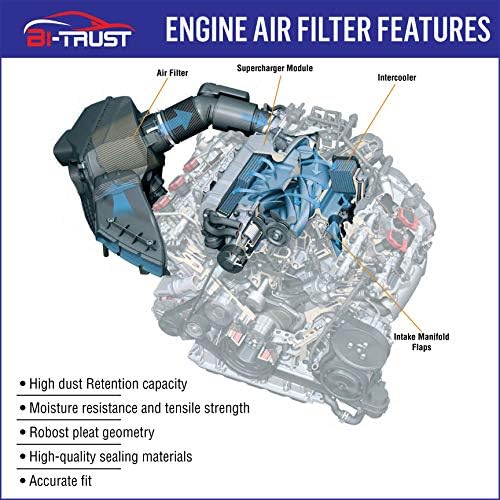 Въздушен филтър на двигателя Bi-Trust CA11945, Замяна за Honda CR-V L4 2.4 L 2015-, 17220-5LA-A00