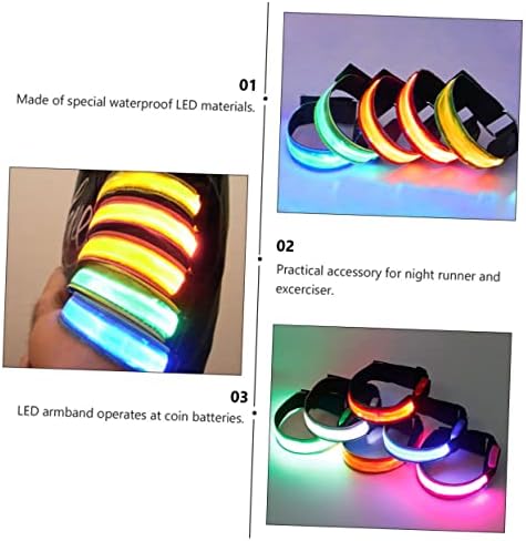VICASKY 2 броя Ходови Светлини Превръзка от неопрен за Джогинг Нарукавная Превръзка от неопрен За Джогинг Отразяваща Лента Led Лентата За Бягане