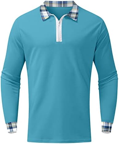 Мъжки ризи Поло ZDDO за голф, Модерни Работни Върхове с Цветни Блокчета в Лоскутную Карирани и Шарени, Обикновен, намаляване,