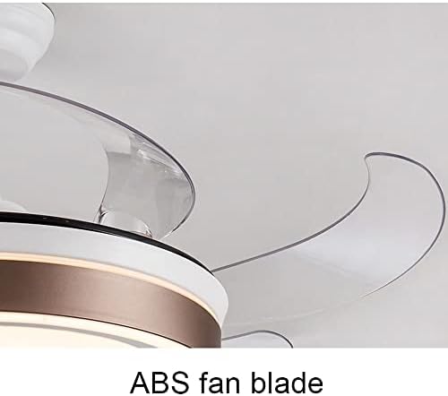 ACLBLK Модерен LED Невидим Вентилатор, Лампа Лесна Акрилни Вентилатор на Тавана Лампа на ABS Нож Фен Умно Дистанционно