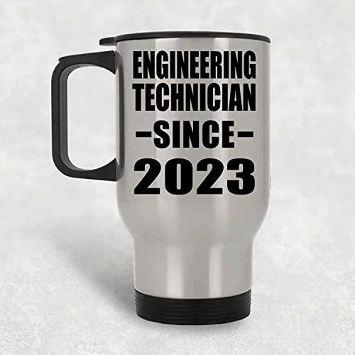 Designsify Инженер-Техник С 2023 г., Сребърна Пътна Чаша 14 грама, на Чаша с Изолация от Неръждаема Стомана, Подаръци
