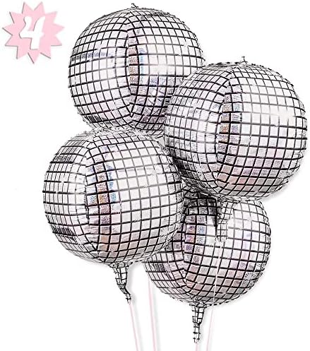 Балони балони xo, Fetti Диско Топка - 4 бр., 22 инча | Бижута за моминско парти, Последната Дискотеки, Партита по повод
