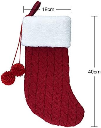 Floralby Джобен Коледен Чорап Многофункционален Коледен Отглеждане Голям Подарък Стойка За Бижута Лек Червен Цвят