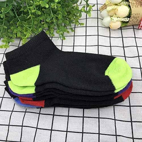 Ниска двойки Jamegio 20 деца нарязани спортни чорапи за момчета и момичета на глезена памук чорапи на пода възглавница