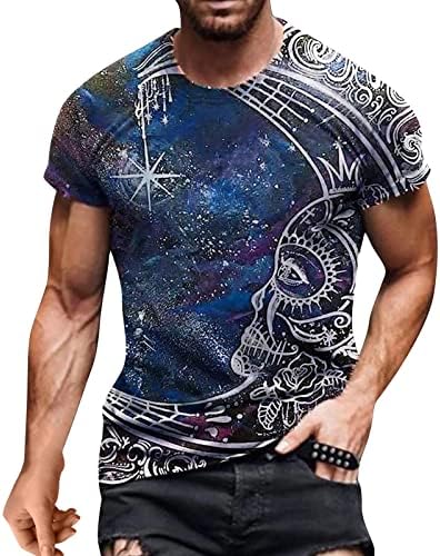 UBST Мъжки солдатские Тениски с къс ръкав, Лятна Градинска Тениска с 3D Графичен принтом Кръгъл Отвор, Спортна Мускулна