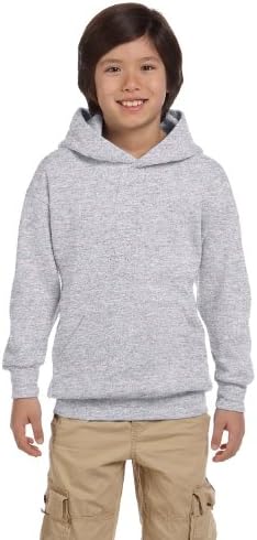 Младежки Пуловер Hanes ComfortBlend EcoSmart с качулка Hoodie_Ash_XS