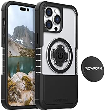 Rokform - Калъф с двоен магнит за iPhone 14 Pro Max и съвместим с MagSafe Crystal Case + Магнитно закопчаване Low Pro За телефон