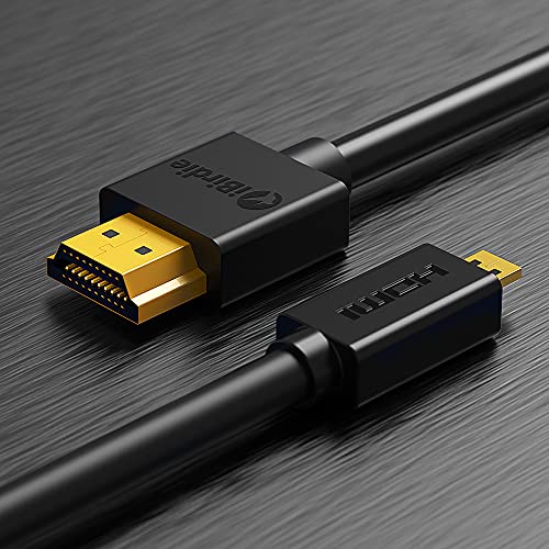 Кабел iBirdie Micro HDMI-HDMI 10 фута - Висока скорост 18 Gbit/s, Поддръжка на 4K60 HDR ARC, Съвместим с GoPro Hero 7