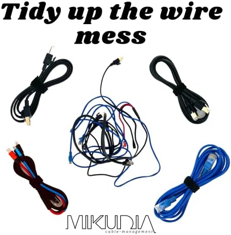 Черни кабелни връзки за многократна употреба от Mikudia - 80 Опаковки 6-инчов шнуровых основи за Еднократна употреба, телена на основата на чисти опаковки, органайзер за