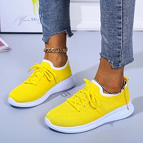 USYFAKGH Летни обувки за жени, дамски леки маратонки, стилни спортни обувки от 3D тъкан