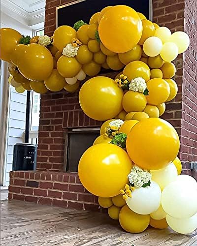 Горчично-Жълти 18-Цолови Големи Балони Лимон-Жълт цвят, 18 инча, Латекс Вечерни Балони за Душата на Детето, Украса за