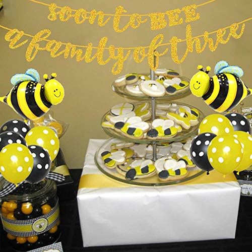 LetDec Скоро ще Пусне Банер Семейство от трите пчели, с Банер Добре дошли На парти с дете, на Тема Пчела / Bumble Bee