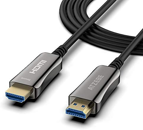 ATZEBE Оптичен Кабел HDMI 100 метра, Оптичен кабел HDMI Поддържа 4K при 60 Hz, 4:4:4/4:2:2/4:2:0, HDR, Dolby Vision,