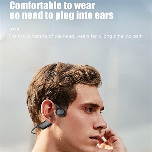 Безжична Bluetooth слушалка Vg02, остеокондуктивный ухото на куката, Спортен бизнес, до 13 часа непрекъснато слушане, слушалки в ушите и не боли уши., черен