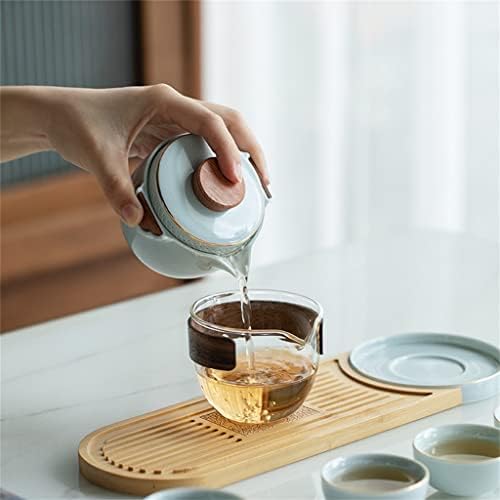 BBSJ Преносим Пътен Чай Малък Набор от Преносима Чанта Открит Японски Чай