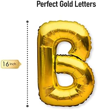 PartyForever Банер с Въздушно топка Брандън, Големи 16-Инчови Балони от Златно Фолио, Букви от Името, за Мъже и Момчета, Украса за Парти в чест на рождения Ден и Сватбени Акс