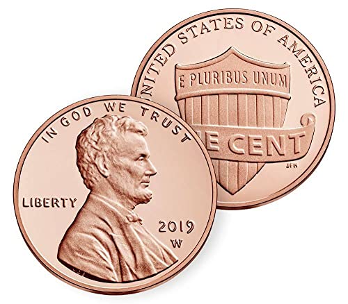Цент с Линкълн Shield 2019 г. - Монетен двор на Западна Пойнта е Изключителна монета - Колекция пени специално издание - Красив чекан - Доказателство монетния двор на САЩ 1c
