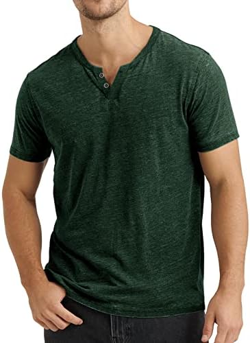 Мъжки t-shirt Henley От Innie Solly С Къс Ръкав, Ежедневни Памучен Базова Тениска Slim Fit