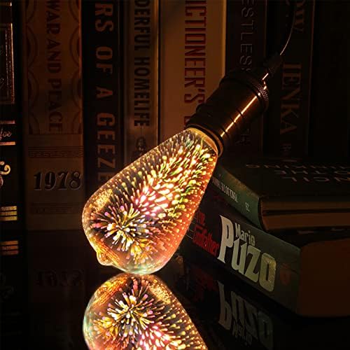 Крушки за фойерверки Hizashi, Електрическа led лампа ST19 с ефект 3D-фойерверки, Декоративно led лампи, Лампа E26 ST19