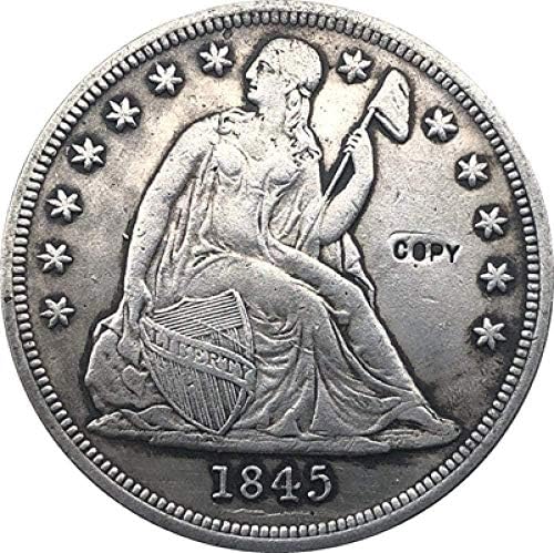 1845 Седнала Копие на монети в Долари Свобода за Домашен интериор на Офис