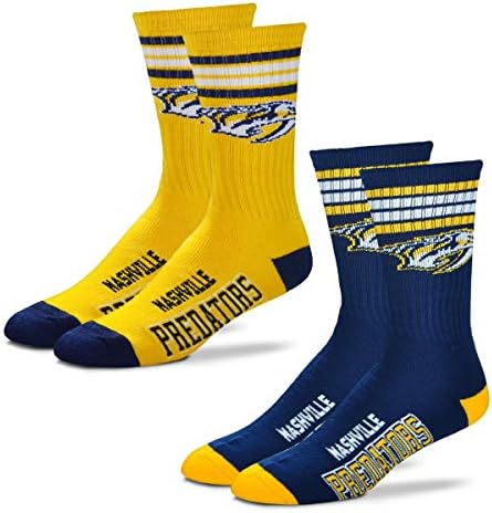 Мъжки чорапи NHL на galina крака (2 опаковки) на 4 ленти Deuce Crew Socks - Голям Размер, и Средният