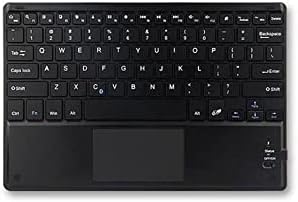 Клавиатура BoxWave е Съвместима с Wacom Cintiq Pro 24 Touch (DTH-2420) (клавиатура от BoxWave) - Bluetooth клавиатура SlimKeys с трекпадом, Преносима клавиатура с трекпадом - черно jet black
