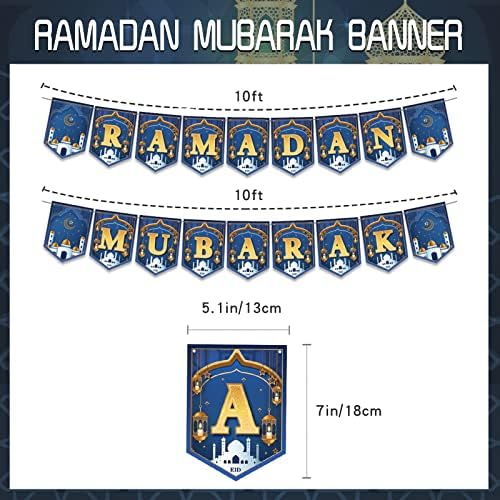 Рамадан Мубарак Банер за украса на свещения месец Рамадан Не САМ Рамадан Украса за дома Ейд Мубарак Банери Рамадан Банер