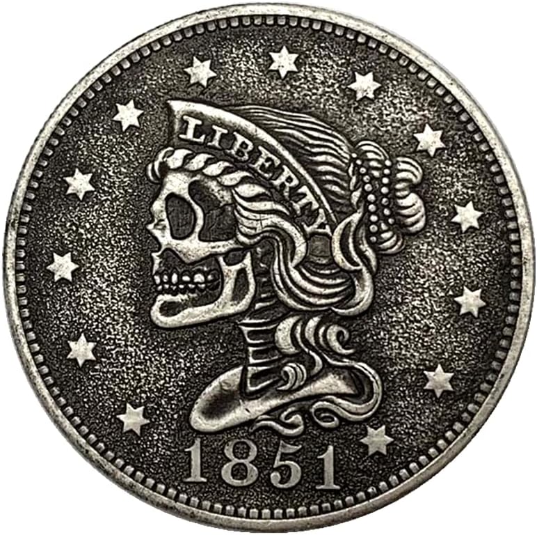 1851 Американски Морган Антични Мед Старата Сребърен Медал Колекционерски Монети Занаят Скитащи Монети Възпоменателни Монети