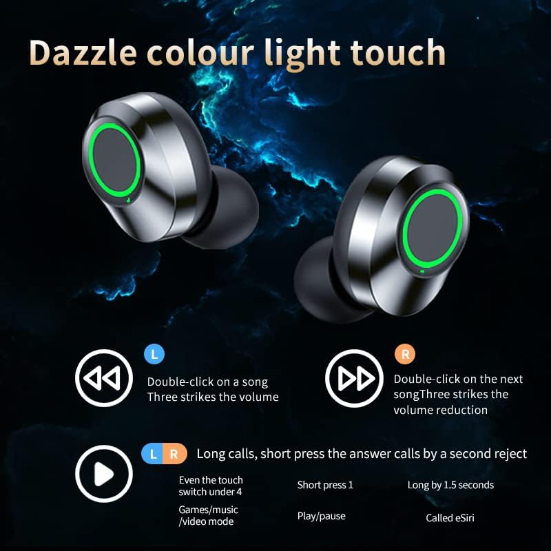 Слушалки Volt Plus TECH Wireless V5.3 LED Pro, съвместим с Samsung SM-J530F IPX3 Bluetooth-защита от вода и пот/шумопотискане