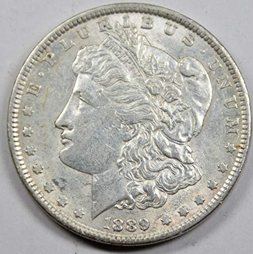 Сребърен долар Морган 1889 г., 1 долар На необращенном формата на