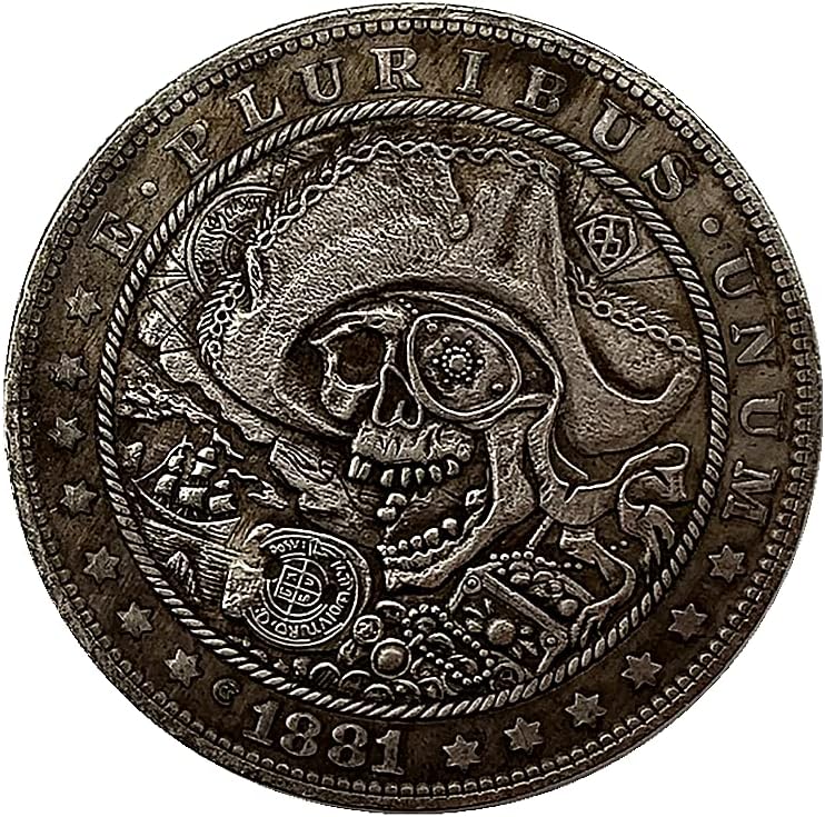 1881 Скитащи Монети Pirate Антични Мед Старата Сребърен Медал Колекционерски Монети Занаятчийски Медни Сребърни Монети Възпоменателни Монети