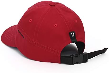 Отдел технически UNDERCONTROL Бродирани бейзболна шапка Свободно Размер За Мъже И Жени - Унисекс Стилни Однотонная бейзболна шапка Черен, Червен