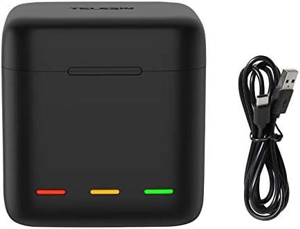 Магнитно Тройно Зарядно Устройство, Кутия за зареждане на батерията, USB кабел Type-C за екшън камери GoPro Hero 9 Black