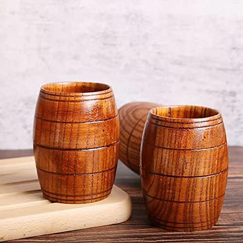 Aiminjey, 1 опаковка, Класическа Натурална Чаша от Масивна Дървесина, Дървени Една Чаша Ръчна изработка във формата на