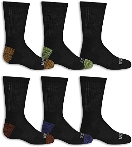 Чорапи за екипажа на Fruit Of The Стан Big Boys от 10 x, Бял / Сив / Син / Зелен / Оранжев / Червен, обувки Размер: 3-9