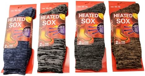 Надеждни индустрия, инк.. Предмети от първа необходимост, 4 Чифта Мъжки Топли Зимни Чорапи С подгряване, Термоизолированные