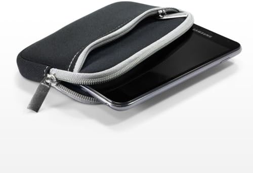 Калъф BoxWave, който е съвместим с Sony Xperia Z2 (Case by BoxWave) - Мек гащеризон с джоб, Мека чанта, Неопреновый чанта, джоб на ръкава за Sony Xperia Z2 - Черно jet black с сива тапицерия
