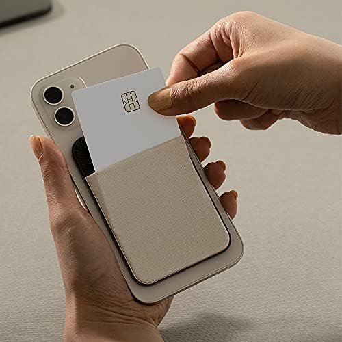Чантата Sinjimoru Basic за мобилен телефон, държач за карти на гърба на телефона за чантата си MagSafe, който е съвместим с iPhone и 14 13 12 серии. M-Основен Бял