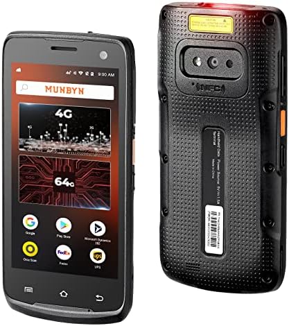 Android баркод Скенер Android 8.1 MUNBYN, мобилен компютър Zebra 4G, портативен скенер 2D QR Android, NFC 13,56 Mhz, 5-инчов екран, надежден събиране на данни за склад, производствена система за
