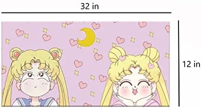Estroic Sailor Moon Елегантен Потребителски Подложка за мишка с Неплъзгащи Гумена основа, Непромокаеми Подложки за мишка,