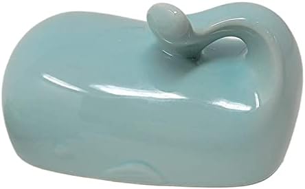 Крайбрежната Китова препарат за съдове с капак, Странно Керамични Баня и Кухня Синьо 7 x 4,5 x 4 инча