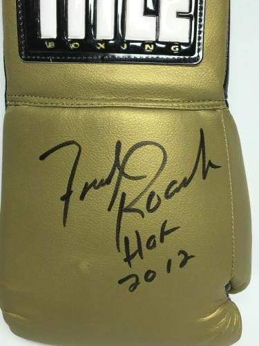Боксови ръкавици с позлатени титлата Фреди Роуча * Pacquiao HOF 2012 PSA AG85635 - Боксови ръкавици с автограф