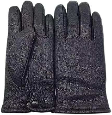 N/A Мъжки Зимни ръкавици С топла дебела подплата, подарък Кожени ръкавици от среден и голям размер, за да се предпази